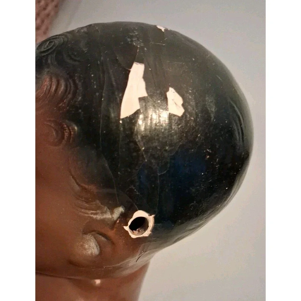 Vintage Topsy Black - African American Composition Doll Missing Yarn Pigtails